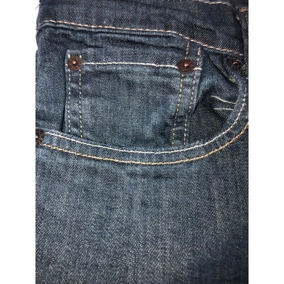 Levis 511 Mens Jeans W32 L30 Slim Fit Dark Wash Blue Contrast Stitching Stretch - Picture 6 of 10